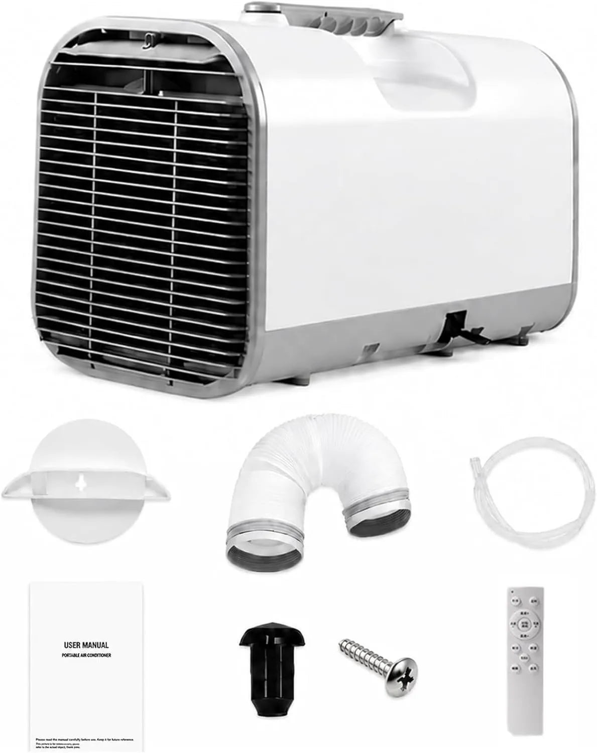 GZGHRZQS Ar condicionado, 420 W, 220 V, portátil, timer, camping, 4095 Btu 220V para Caravana, 420W Baixo consumo, Refrigeração, Desumidificação