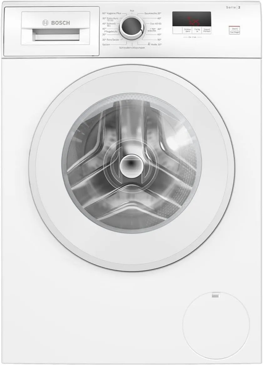 Bosch WGE02420 Máquina de lavar roupa, 7 kg, higiene, aquaStop, SpeedPerfect para economia de energia e água, 1400 tr, min, particularmente higiênico