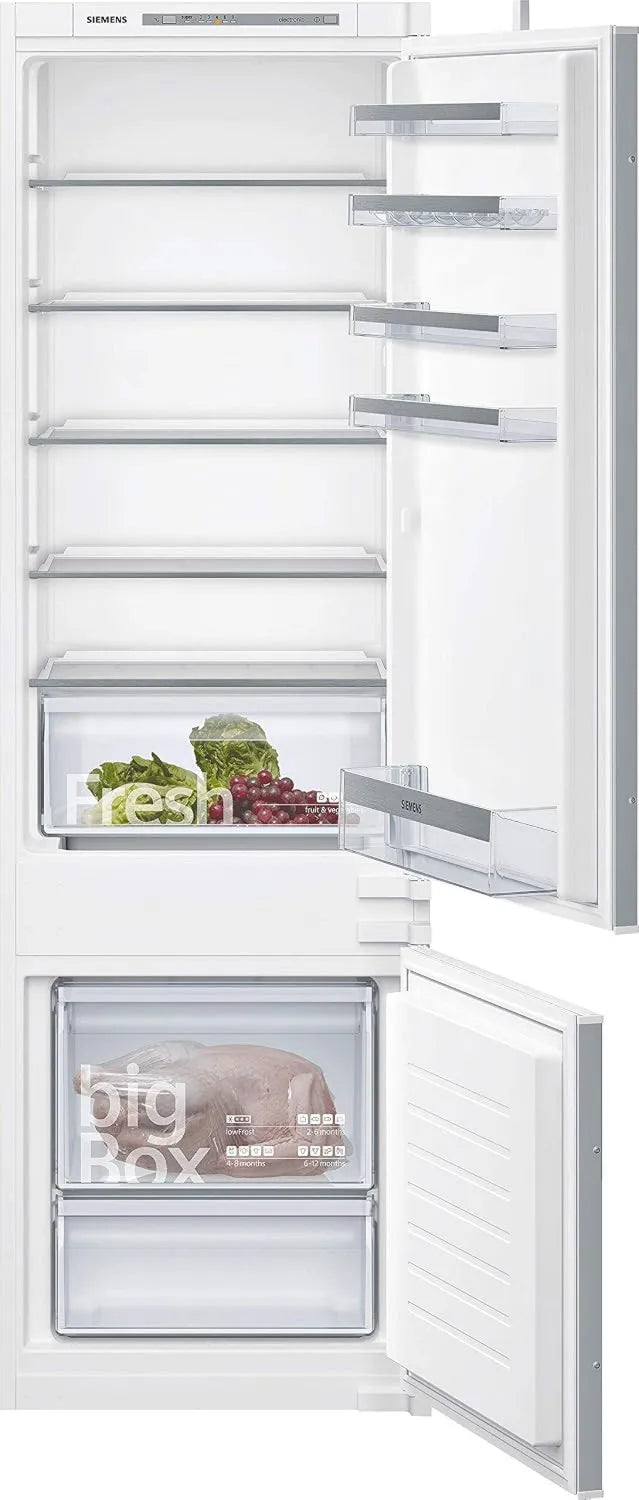 SIEMENS iQ300 KI87VSF0 Frigorífico, 272 L, encastrado, iluminação LED, 259 kWh, baixoFrost, Big Box