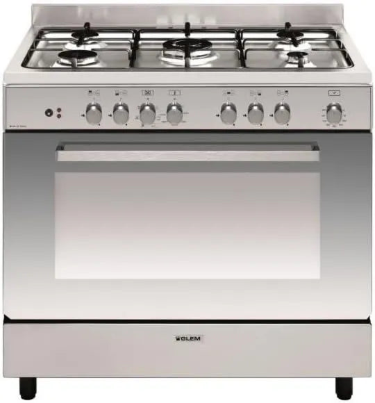 GLEM Modelo GE960CBIx2, cozinha mista Piano 104l 5 zonas de aço inoxidável - GE960CBIx2