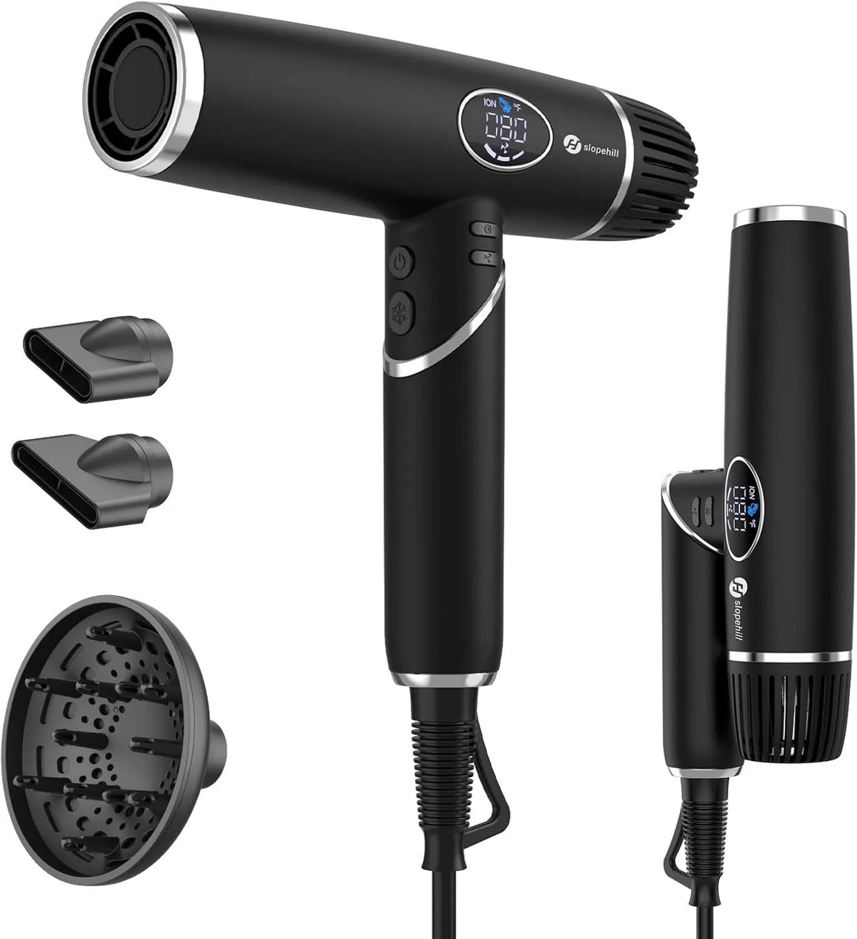 slopehill Acessórios para dispositivo, LCD, profissional, silencioso, preto, regulação de temperatura, difusor magnético, baixo ruído