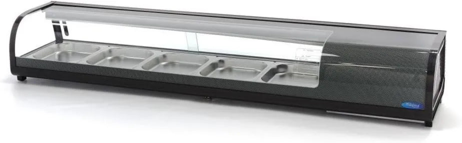 Maxima Vidro refrigerado, 132 L, profissional, GN, Sushi e Tapas Vitrine 132 L 5 x 1
