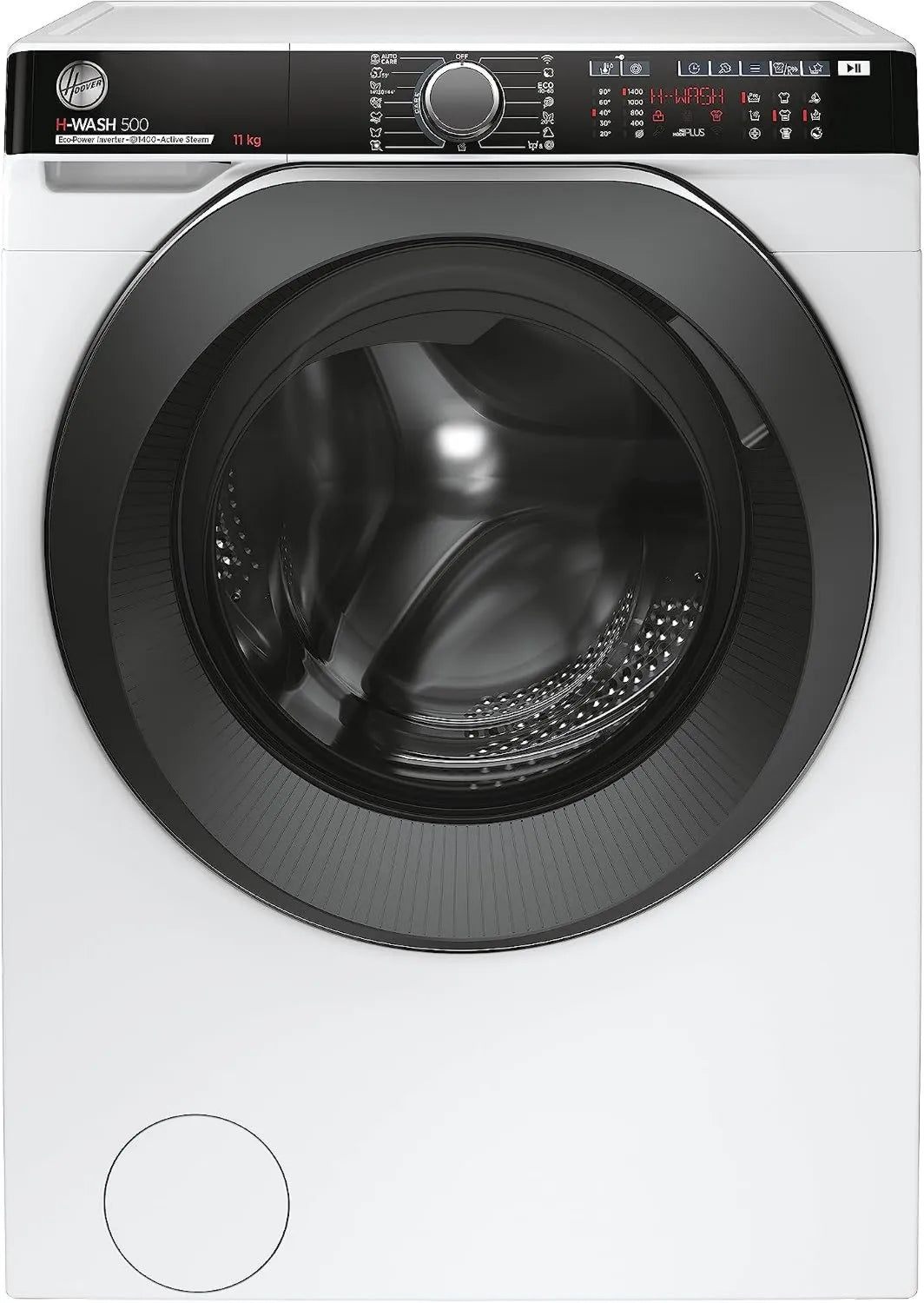 Hoover 411AMBC/1-S Máquina de lavar roupa, 11 kg, classe energética D, Wi-Fi, Bluetooth, inversor, sistema ActiveSteam, hOn, Hoover H-WASH 500 HWP 411AMBC/1-S