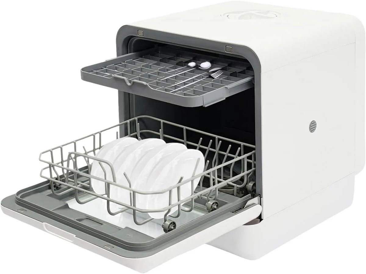 GAOUSD Máquina de lavar loiça, 6 L, portátil, tanque grande, camping, lâmpadas LED, 4 modos de lavar roupa, apartamentos, carros de camping, dormitórios