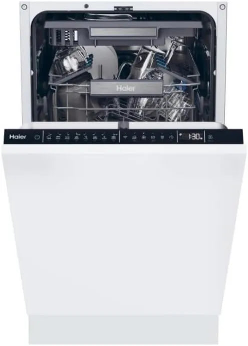 CANDY CI0C7SB0FA 1-23H Máquina de lavar loiça, 45cm, 8 programas, 47 dB, formato magro, Wi-Fi, branco, 10 Serviços, motor BLDC, Botão Iniciar 1-23H