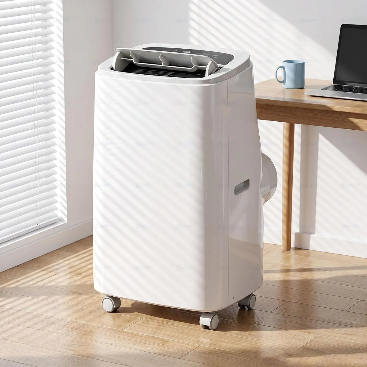 DHMYYxGS Ar condicionado 18000BTU, portátil, 3 velocidades, oscilação, branco, Recepção de cozinha de refresco