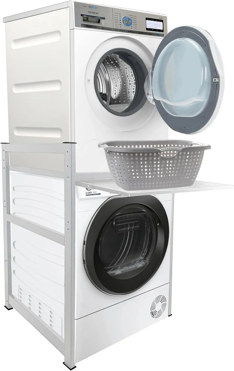 QUICK STAR Máquina de lavar roupa, 74 x 65 x 111 cm, branco, rápido STAR Prateleira da máquina de lavar - 74 x 65 x 111 cm - Com gaveta - Branco