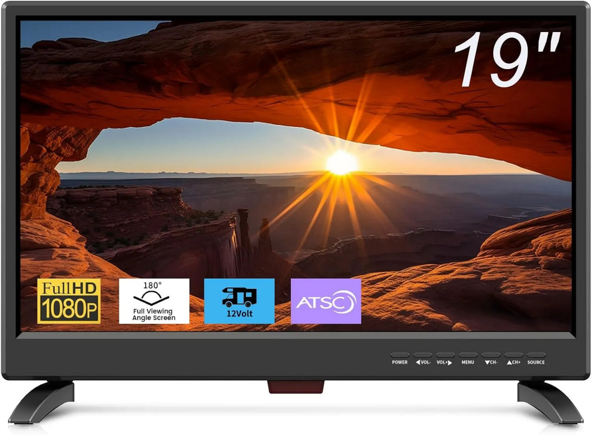 Feihe Smart TV 1080p, 19 polegadas, TV, HDMI, USB, ao ar livre, camping, autocaravana, quarto