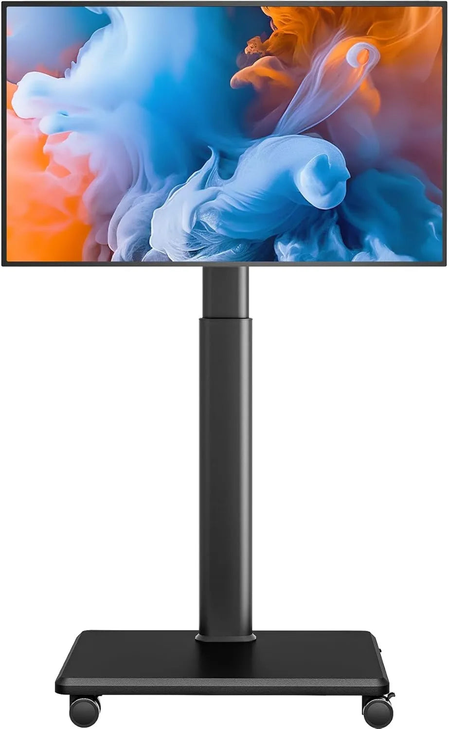 suporte de TV de 65 polegadas, portátil, rodas móveis, OLED, ecrã LCD, suporte universal de piso de TV Ax WABER, inclinação de 80 graus ajustável em