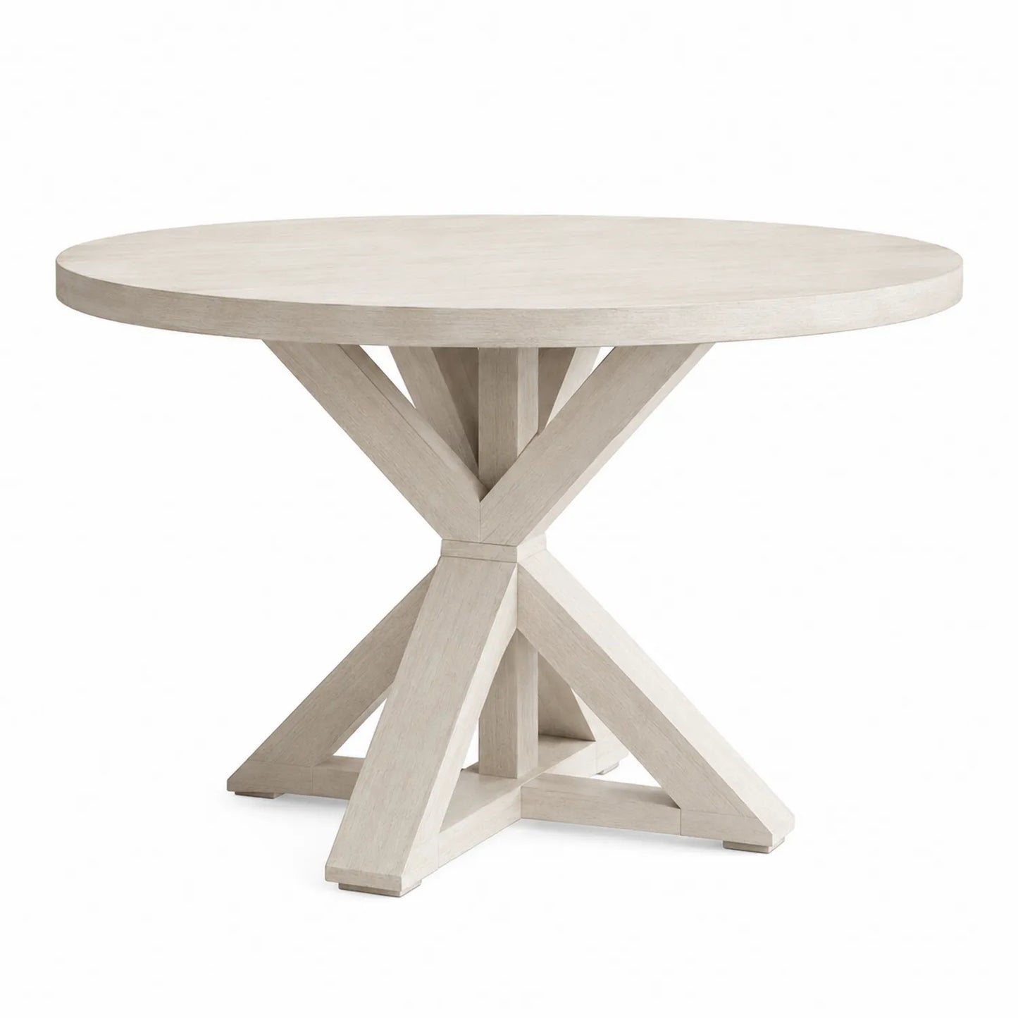 Mesa de madera redonda 120 cm Beige