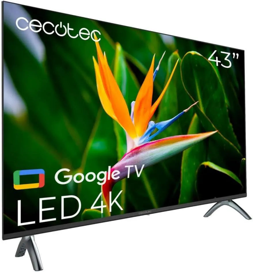 Cecotec ALU40043S Smart TV, 43 polegadas, TV, 4K UHD, HDR, Som Dolby, HDMI, USB, 16GB ROM, HDR10, Dolby Audio, Google OS, HDMI 2.1, USB 3.0