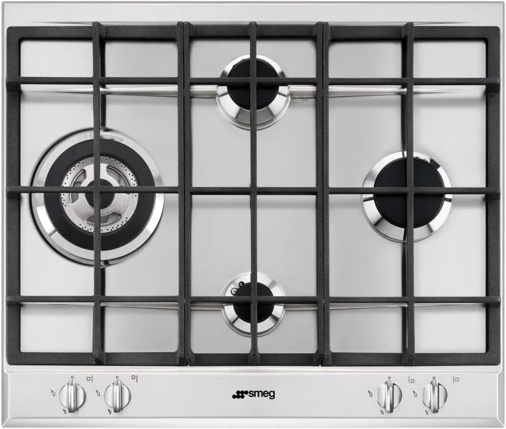 Smeg P261xGH Placa de gás, placa de gás, placa de gás, placa de gás, aço inoxidável