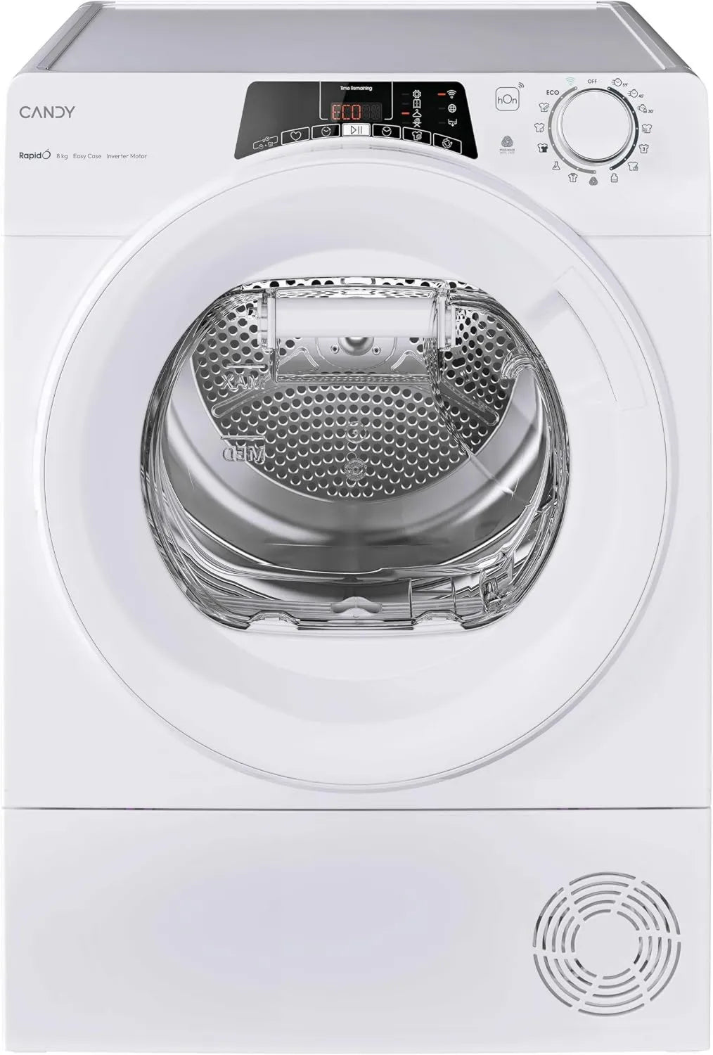 CANDY EH8N3TE-S Dryer, 85 x 59, 6 x 61, 1 cm, 8 kg, classe energética C, Wi-Fi, aplicação, inversor, EasyCase, ciclos rápidos, função