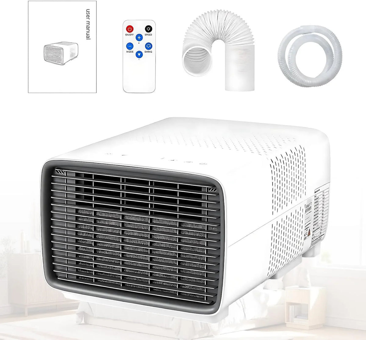 Acentesoft Ar condicionado, portátil, camping, Tenda, Aquecimento, mangueira de evacuação incluída, Ar condicionado móvel para Camping - 2700 BTU Pequeno Ar condicionado portátil