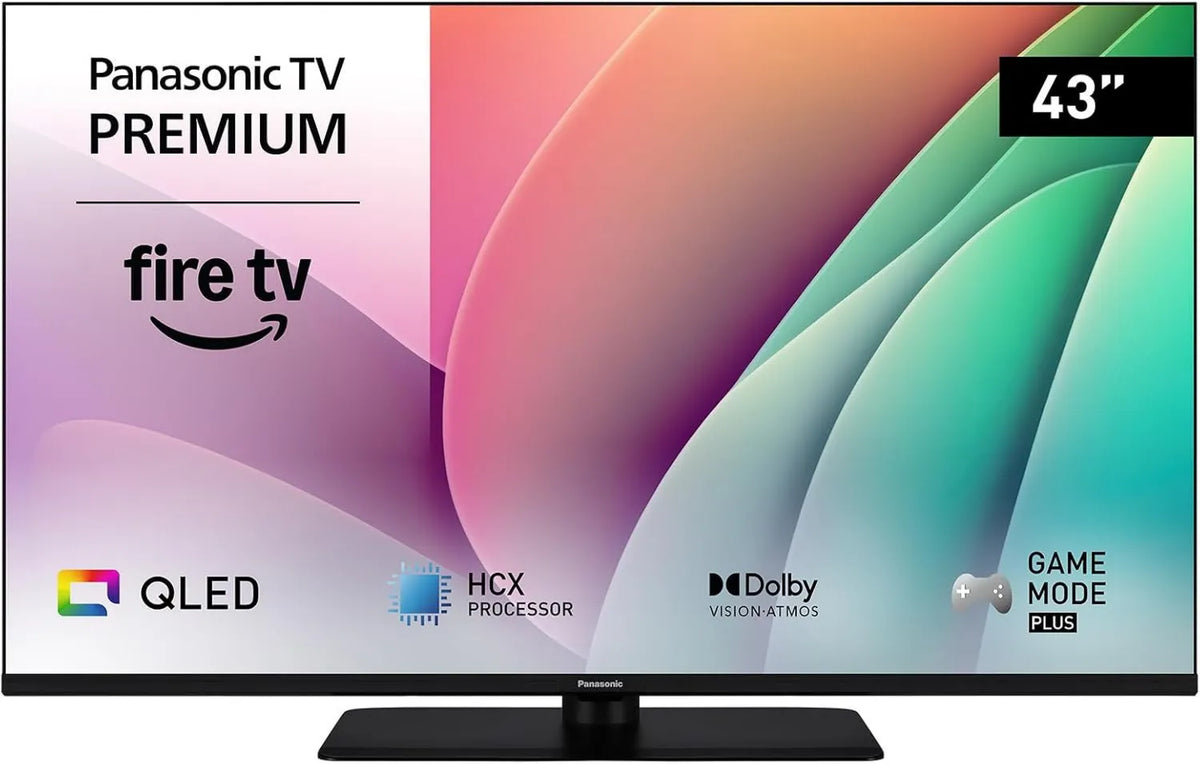 Panasonic TV-43W80AEZC Smart TV, 43 polegadas, TV, 4K UHD, QLED, Dolby Vision & Atmos, Série W80, controlo Vocal Alexa, Modo de Jogo Plus, Airplay