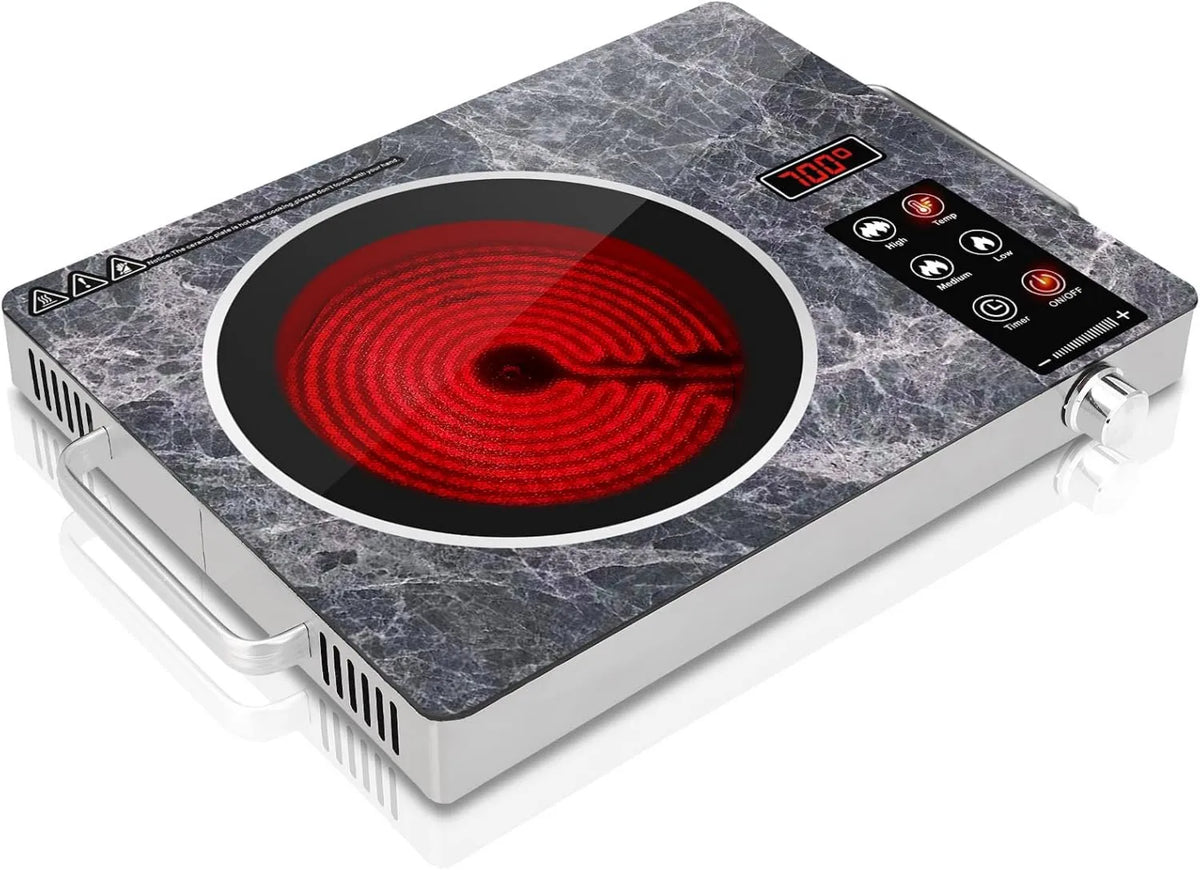 Alemania Placa de vidro cerâmico, 3500 W, mesa de cozinha elétrica, Alemânia Placa de cozinha elétrica 1 Luz 3500W, infravermelho Vitrocerâmica