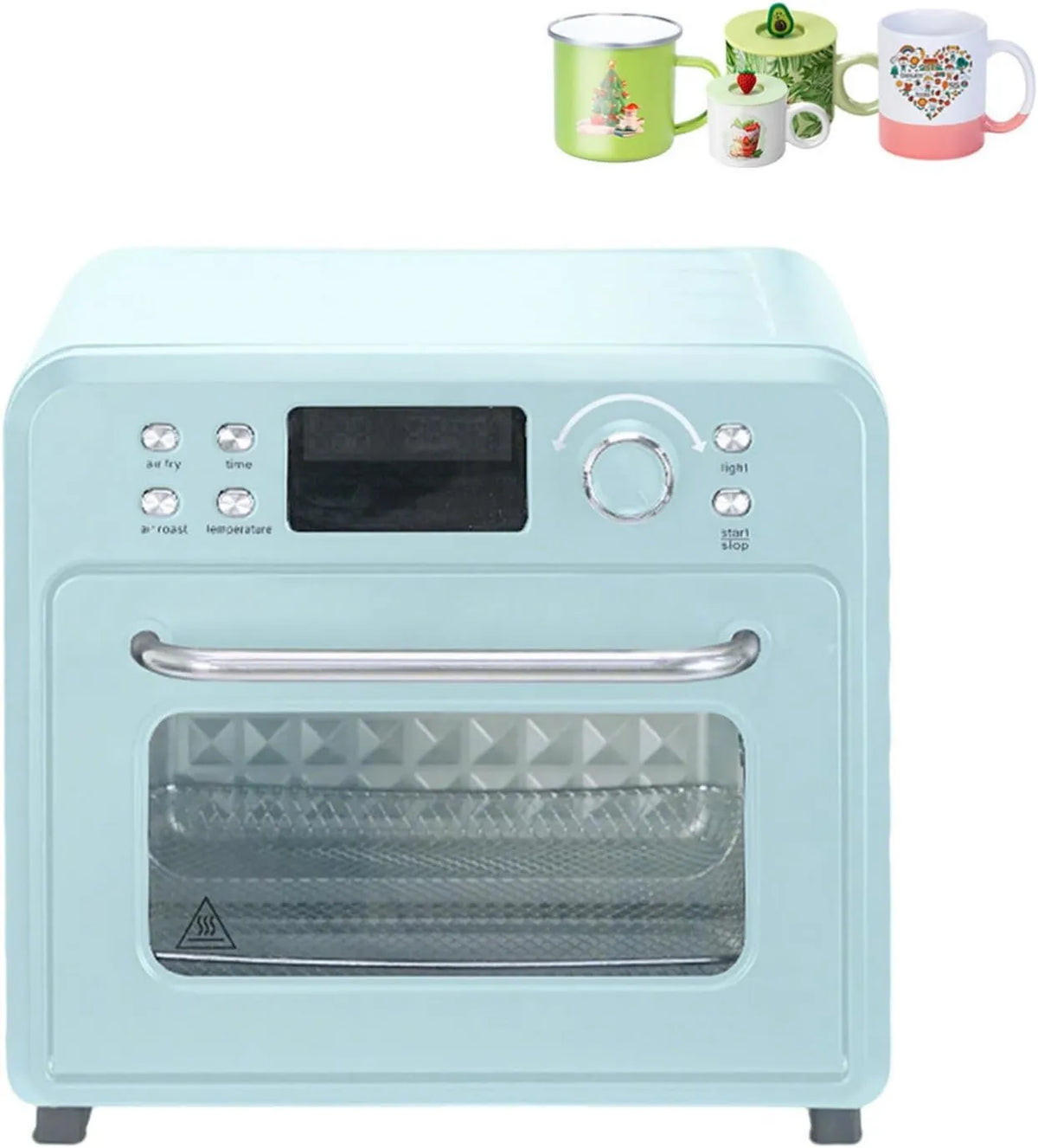 UORDBY Forno elétrico, 25 L, 1600 W, azul, prensa quente para 30L Sublimação de caneca cerâmica, Aquecimento rápido, Uso intuitivo