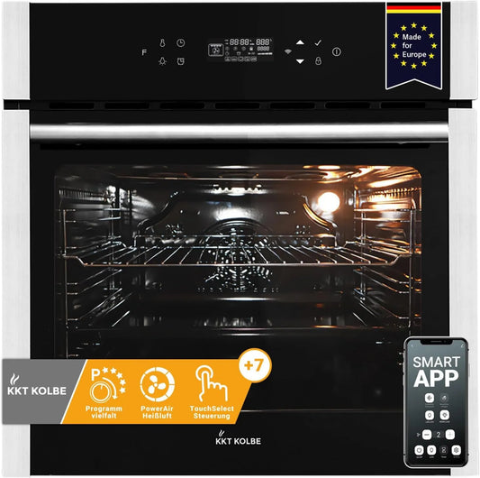 KKT KOLBE EB8313HC forno elétrico de pizza, 60 cm, 70 L, encastrado, temporizador, grelha, função de pizza, temporizador automático, 8kW, 70L, circulação de ar
