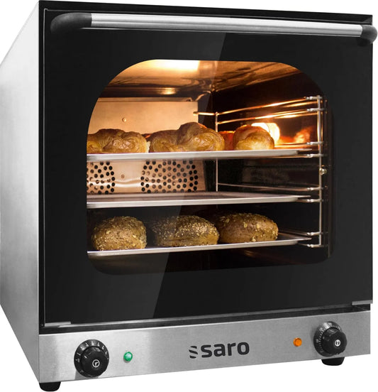 Forno elétrico, 435 x 315 mm, 60 a 300 °C, temporizador, aço inoxidável, 67 kW, intervalo de temperatura 60-300 °C, Saro - Terni Forno de convecção
