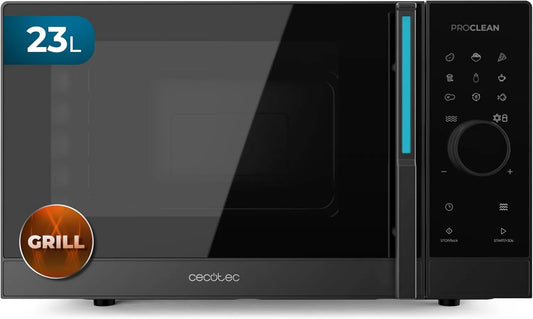 Cecotec 60min Microondas, 23 L, 1000/800 W, 8 programas, temporizador, grelha, profissional, descongelamento, microondas, Turntable 285mm