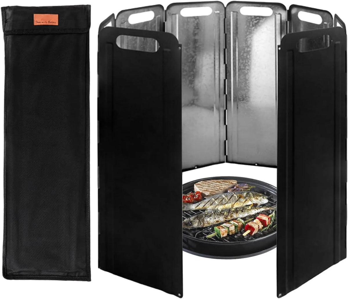 Generisch Utensílios de cozinha com forno, portátil, camping, ecrã leve e resistente ao calor, Dobrável, Design estável, material de ferro galvanizado para o