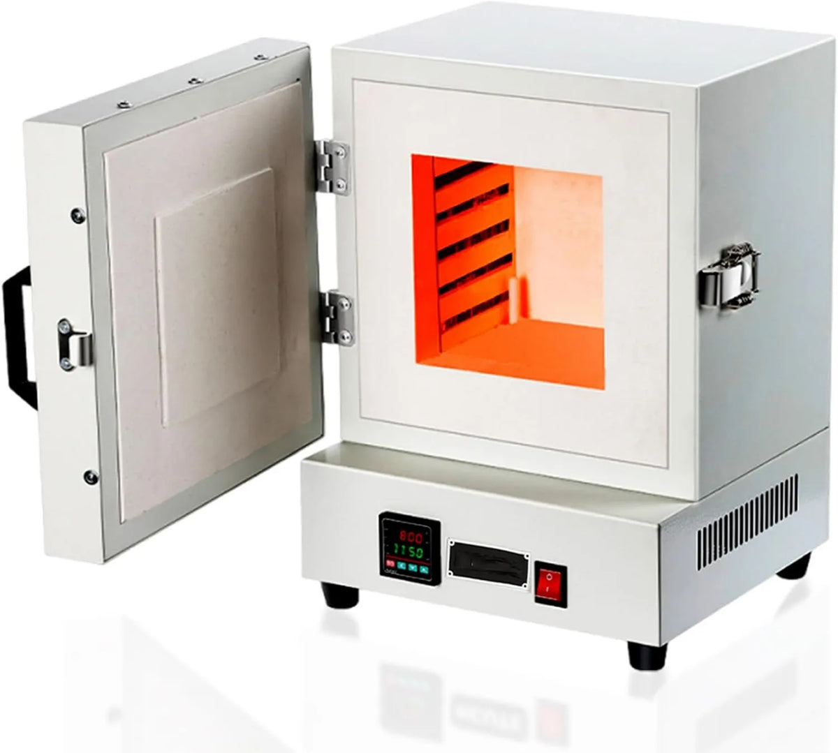 Generic Forno elétrico, 2000 W, industrial, ferro fundido, forno fechado de luvas 1150 °C, forno de laboratório a alta temperatura 2000 W