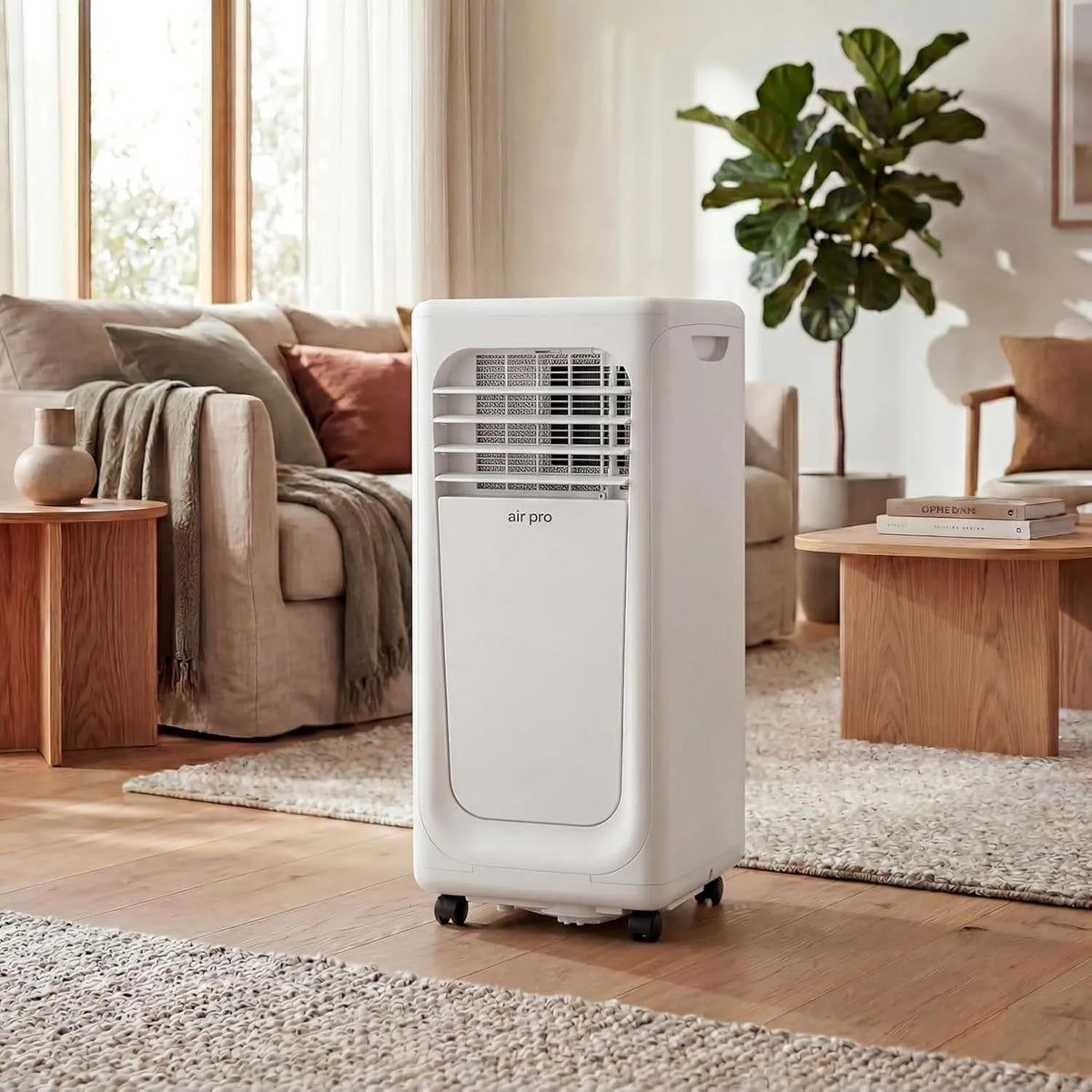 AIEIJJH Ar condicionado, portátil, temporizador, Wi-Fi, branco, móvel 12,000 BTU com Wi-Fi e comando à distância, 9000 BTU, 24H Timer e kit de evacuação para janela