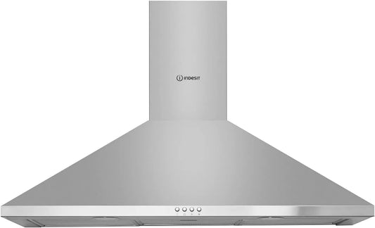 IHPC95LMx m3/h, 90 cm, capa de cozinha, instalação de parede, 47, 66, 603, Indesit IHPC95LMx exaustor decorativo de parede - exaustor de vácuo