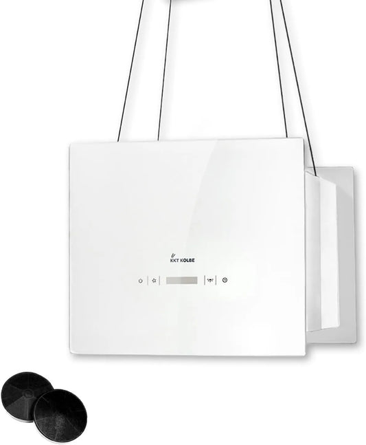 Box400W exaustor de vácuo, 40cm, capa de cozinha, toque, aço inoxidável, branco, KKT KOLBE Box400W exaustor de vácuo, Vidro