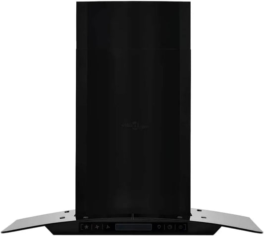 Teenpull exaustor, 60 cm, 756 m3/h, capa de cozinha, iluminação LED, 3 velocidades, instalação de parede, aço inoxidável, preto