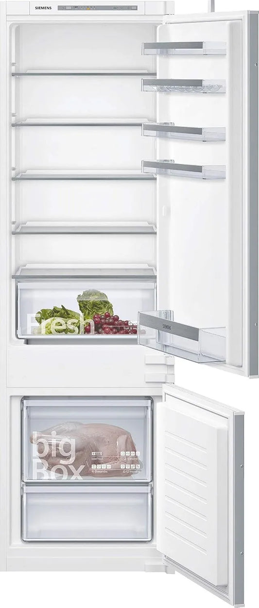 SIEMENS iQ300 KI87VSF0 Frigorífico, 272 L, encastrado, iluminação LED, 259 kWh, baixoFrost, Big Box