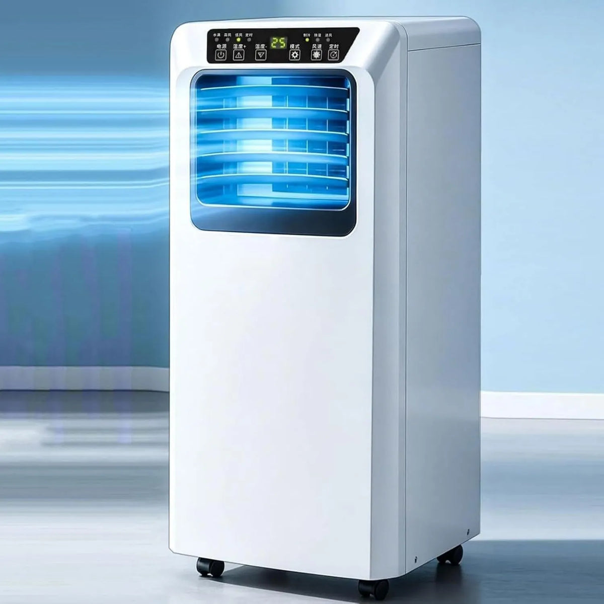 xIUNYIE Ar condicionado 7000btu, Rodas de viagem, Timer, Decoração da sala de estar, modo de arrefecimento 25m2, Ar condicionado móvel 7000/9000 BTU, Comando à distância