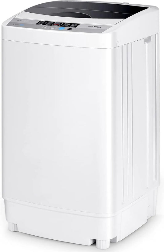 COSTWAY Máquina de lavar roupa, 50 x 50 x 85 CM, 10 programas, 5 kg, cinza, LED, capacidade de lavagem 4, Água e economia de energia
