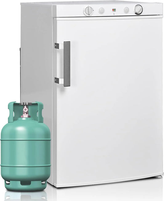 SMETA Congelador, 100 L, 220 V, silencioso, camping, branco, Aluguer de férias, Frigorífico em gás para Caravan, Garagem, Casa, Casa móvel, Quarto