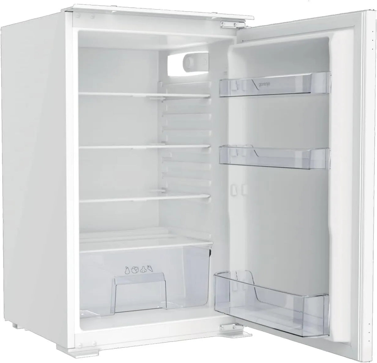 Gorenje RI409EP1 Frigorífico, 129 L, 39 dB, classe energética D, encastrado, iluminação LED, 88 cm Niche, dobradiça de porta deslizante