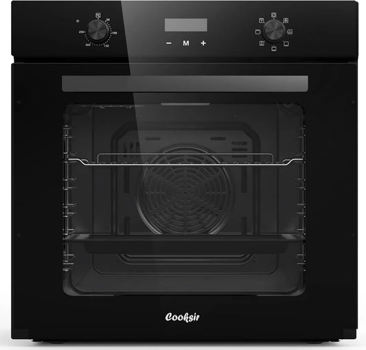 Cooksir Forno elétrico, 60CM, 60 L, 2000 W, 7 programas, encastrado, timer, Tubo Superior Único, Temporizador Eletrônico 10 Horas, 7 Funções