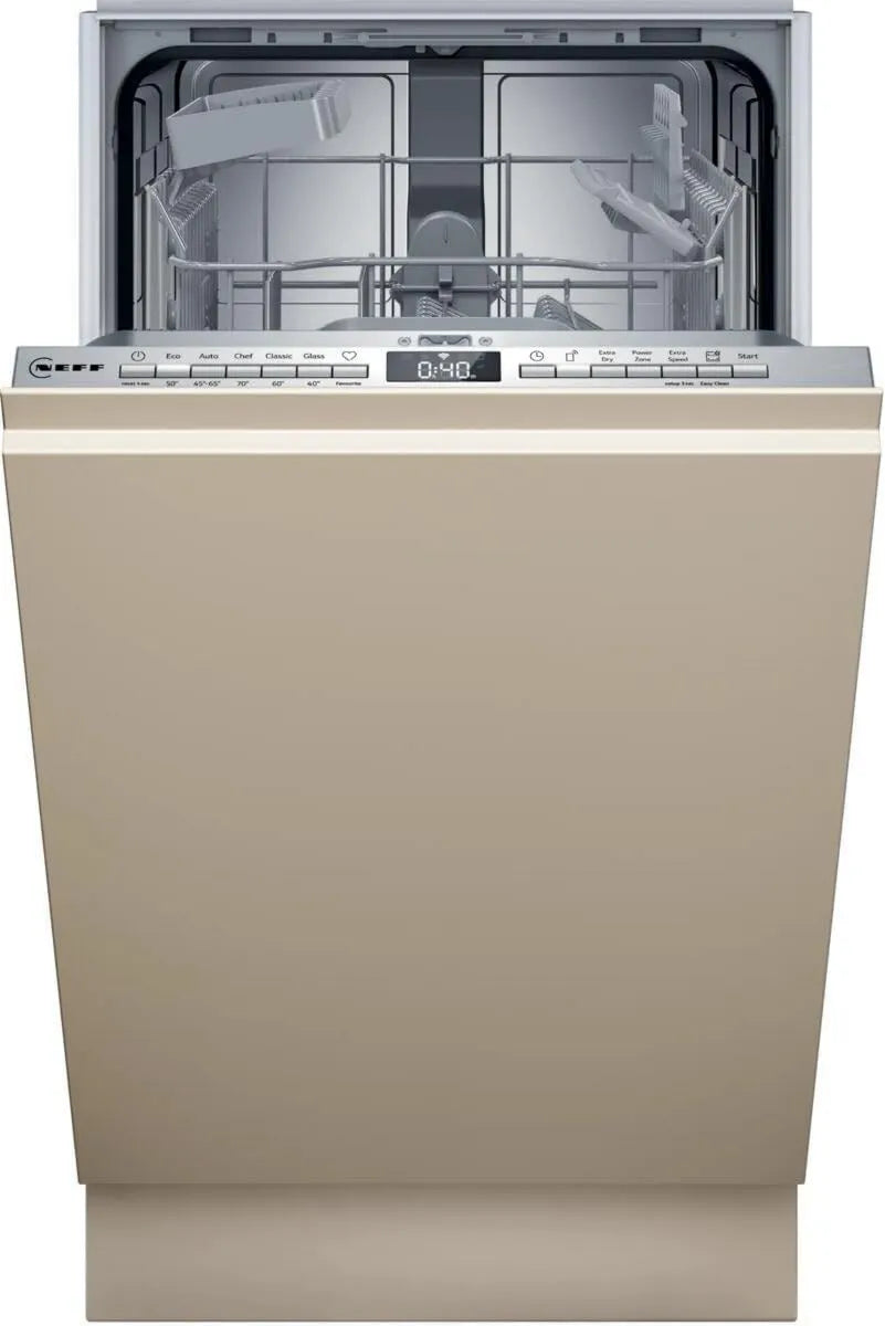 Neff S853HKx20E Máquina de lavar loiça, 45 cm, cesta de talheres, formato magro, tudo incluído, Flex I, N 30 sistema de cesta, totalmente encastrado, programa