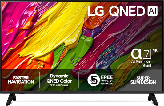 LG Google 43QNED70 Smart TV, 108cm, TV, 4K UHD, HDR, webOS, Assistente do Google, Alexa e Siri, HDR10, Telecommade AI Magic Remote, webOS 25