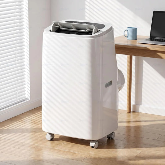 DHMYYxGS Ar condicionado 18000BTU, portátil, 3 velocidades, oscilação, branco, Recepção de cozinha de refresco