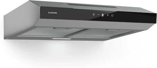 KLARSTEIN exaustor de sucção, 60 cm, 175 m3/h, tampa de cozinha, silencioso, filtro de gordura de alumínio, exaustor de evacuação