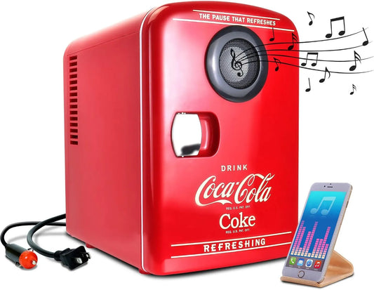 Produto Koolatron Portable Retro Cooler mais quente com build-in Bluetooth falante sem fio vermelho