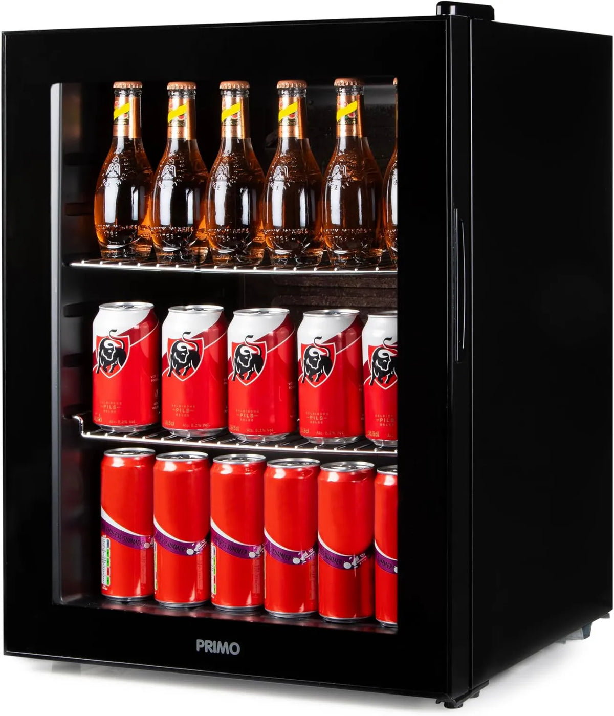 Frigorífico, 60 L, PRIMO PR179BC, freestanding, vidro, preto, Minibar, PRIMO PR179BC Frigorífico de bebidas - Minibar - Mini-frigorífico - Porta