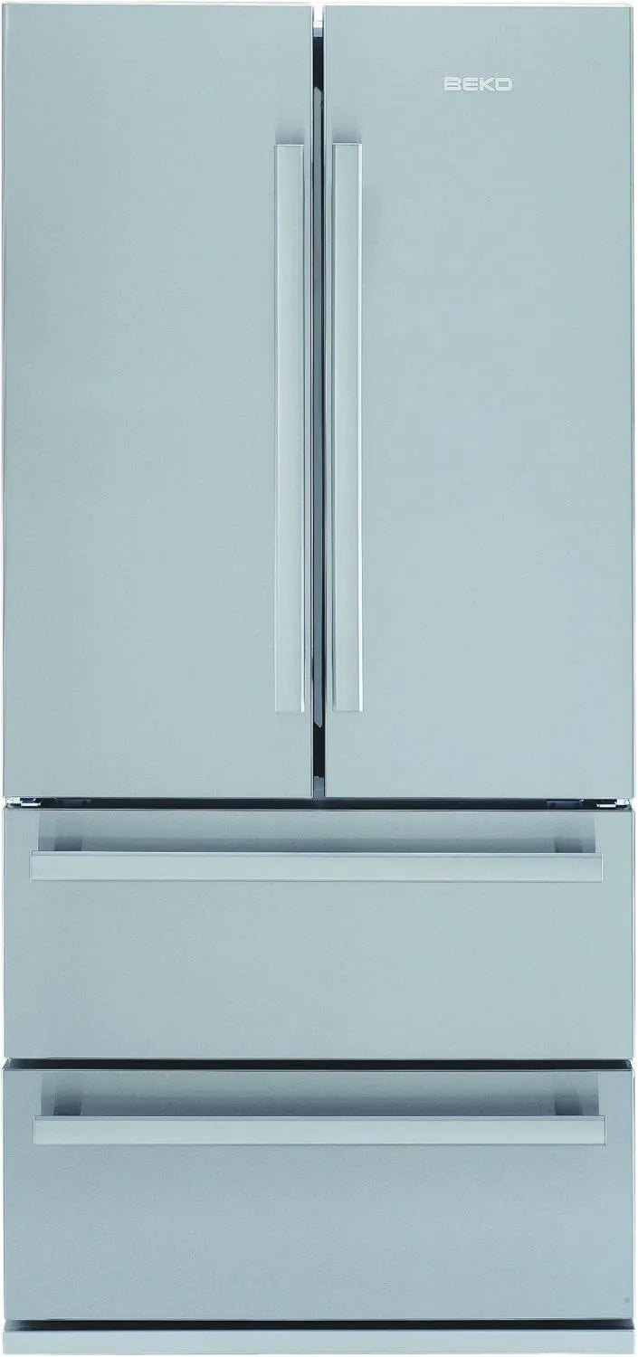 Beko Congelador, 384 L, No Frost, aço inoxidável, armário congelador, Congelador: 149 L, Beko GNE 60020 x Lado a lado, zona 0°, porta francesa