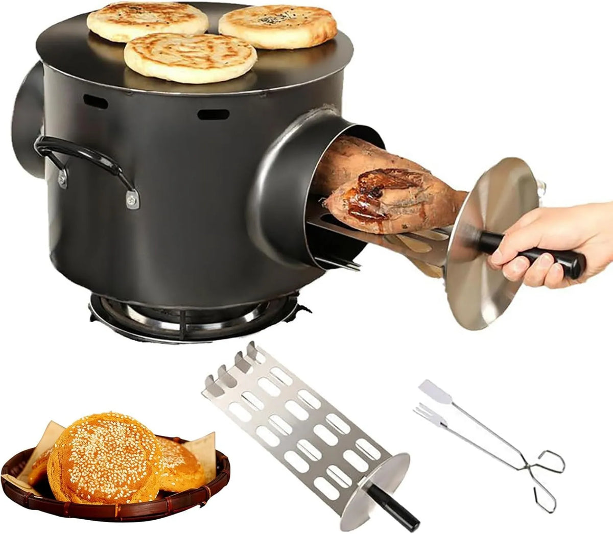 Forno elétrico, portátil, grelha, camping, aço inoxidável, QUTBAG churrasco de gás, Piqueniques, O Jardim, Praia B