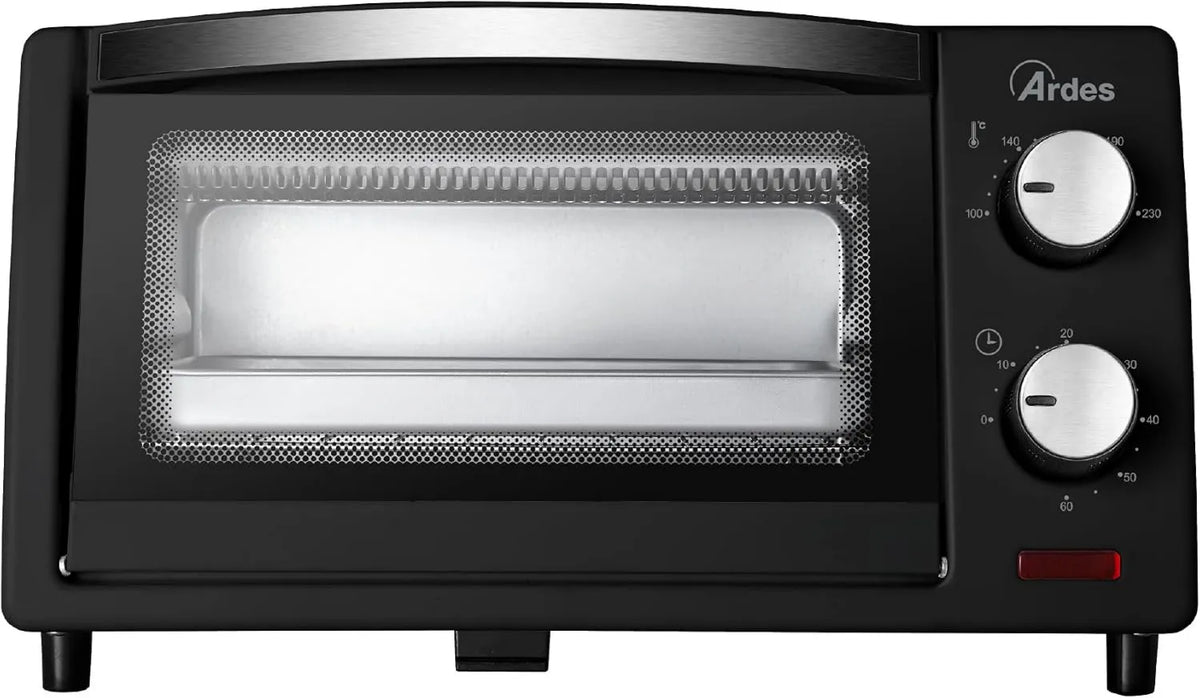 Forno elétrico AR6211B, 10 L, temporizador, termostato, preto, Ardes, ARDES - AR6211B Forno elétrico com capacidade de 10 litros com iluminação interna
