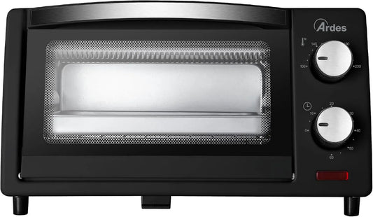 Forno elétrico AR6211B, 10 L, temporizador, termostato, preto, Ardes, ARDES - AR6211B Forno elétrico com capacidade de 10 litros com iluminação interna