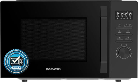 Microondas, 20 L, 700 W, 8 programas, Daewoo MD-FC206SB, timer, preto, 5 níveis