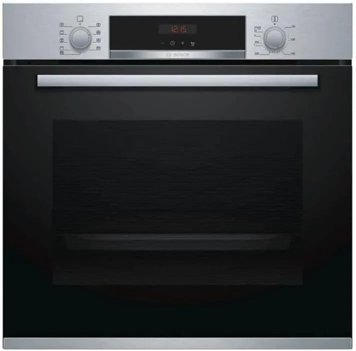 Bosch HBG536ES3 Forno elétrico, 60 cm, efeito 3D, aço, 6 séries, 3D Hotair, autopiloto, assistente de limpeza