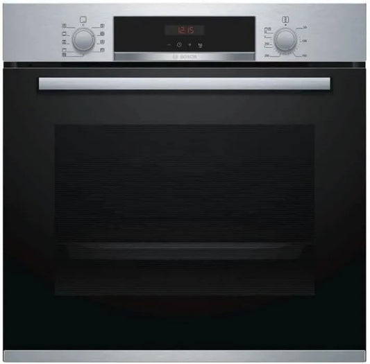 Bosch HBG536ES3 Forno elétrico, 60 cm, efeito 3D, aço, 6 séries, 3D Hotair, autopiloto, assistente de limpeza