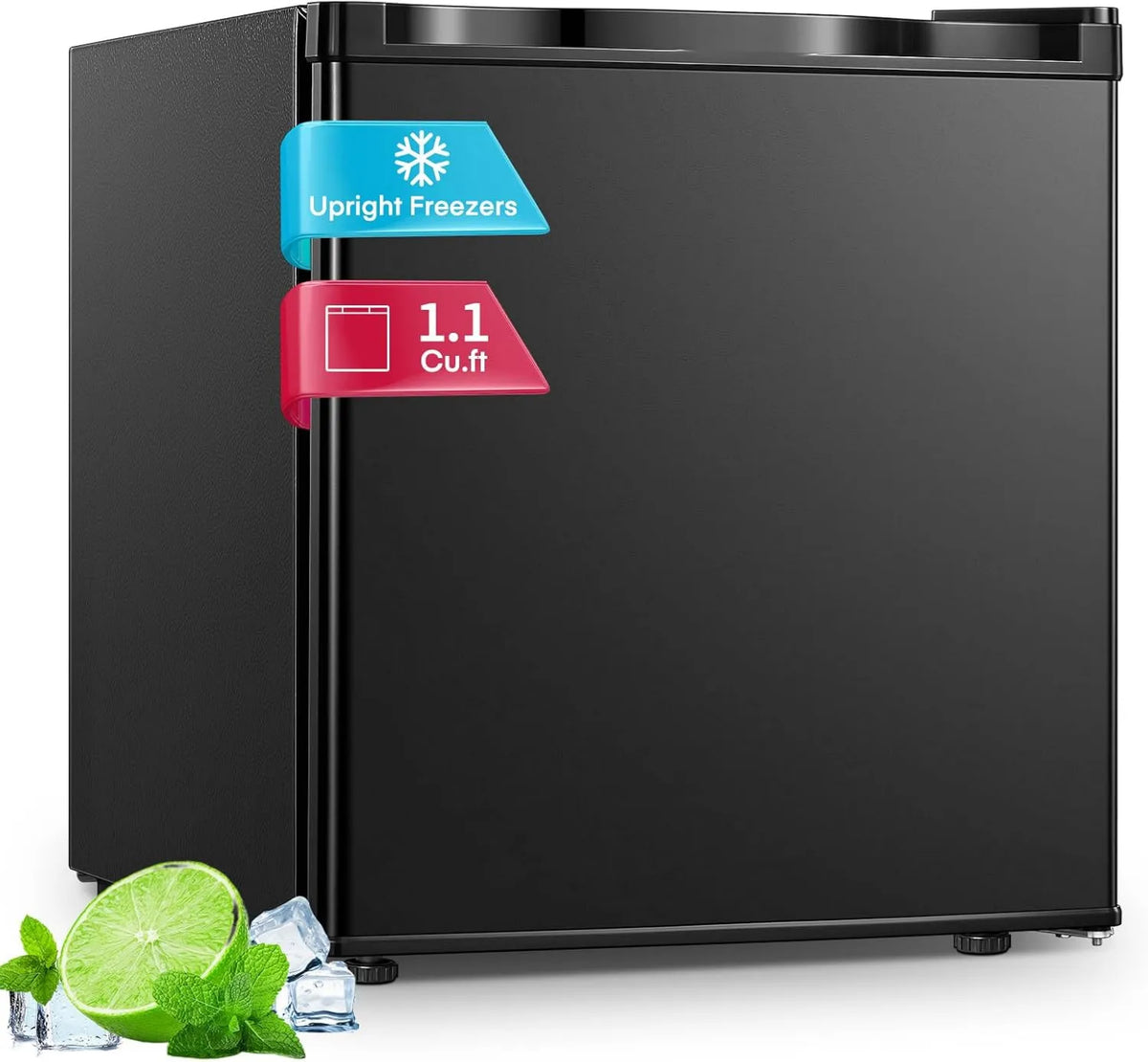 FOHERE Congelador, 32 L, silencioso, preto, 4 estrelas, Hotel e Casa, porta reversível, conveniente no escritório